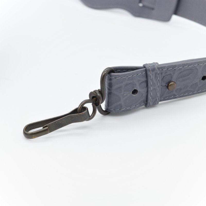 🌟超級新🌟【CP 精選🌟小編推薦】Balenciaga 巴黎世家 Calfskin Crocodile 藍灰色 牛皮 鱷魚壓紋 經典 機車包 Classic 手提包 斜背包-10