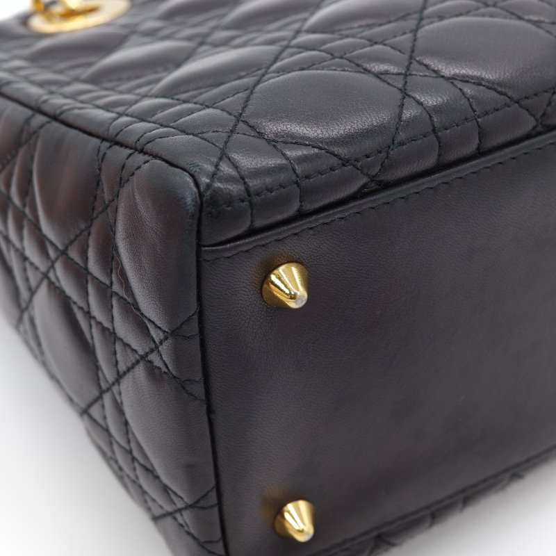 【CP 精選🌟小編推薦】Dior 迪奧 Lady Dior 戴妃包  Cannage 藤格紋 金色 吊飾 牛皮 肩背包 手提包-14