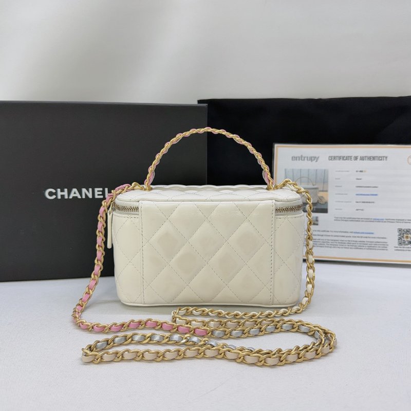 CHANEL 小羊皮手提鏈帶盒子包-1