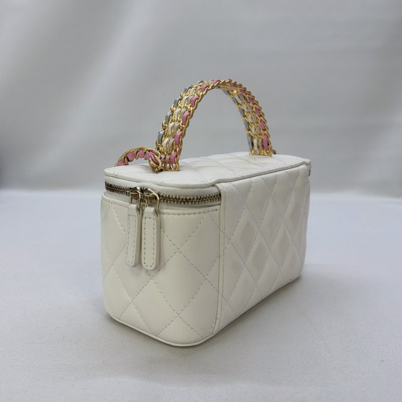 CHANEL 小羊皮手提鏈帶盒子包-4