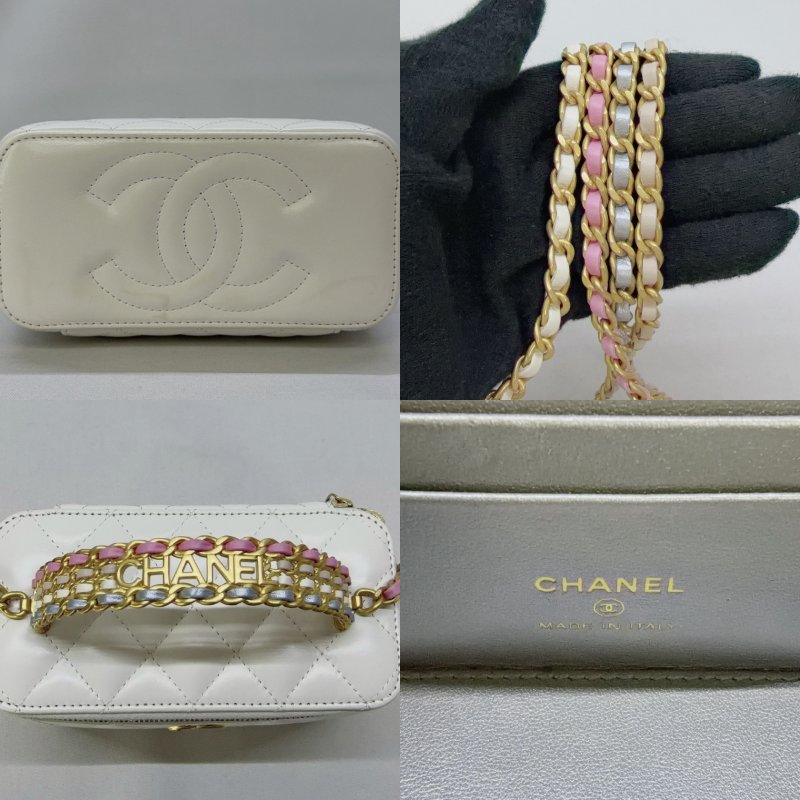 CHANEL 小羊皮手提鏈帶盒子包-8