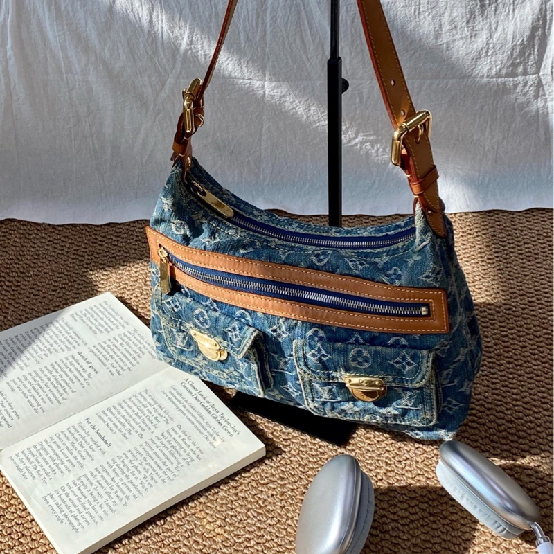 LV 牛仔丹寧baggy單肩包 28-0