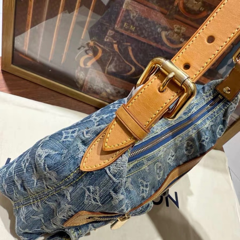 LV 牛仔丹寧baggy單肩包 約30x20-6