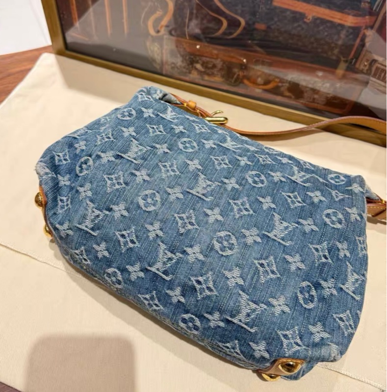 LV 牛仔丹寧baggy單肩包 約30x20-8