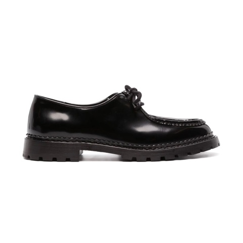 YSL MALO derbies in glazed leather亮皮德比鞋(黑)
