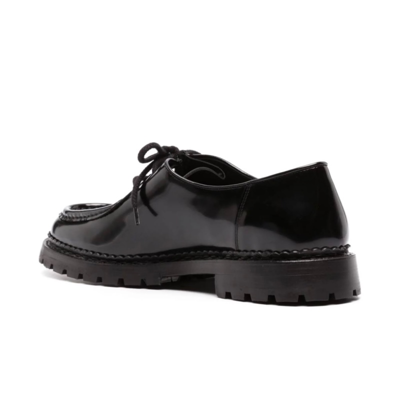 YSL MALO derbies in glazed leather亮皮德比鞋(黑)-2