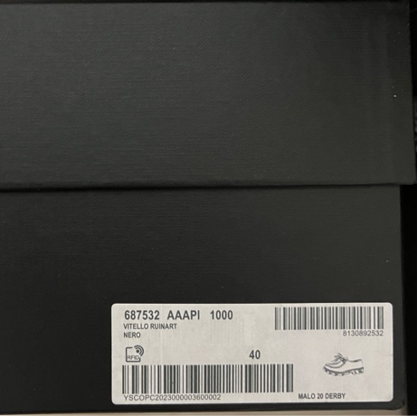 YSL MALO derbies in glazed leather亮皮德比鞋(黑)-12