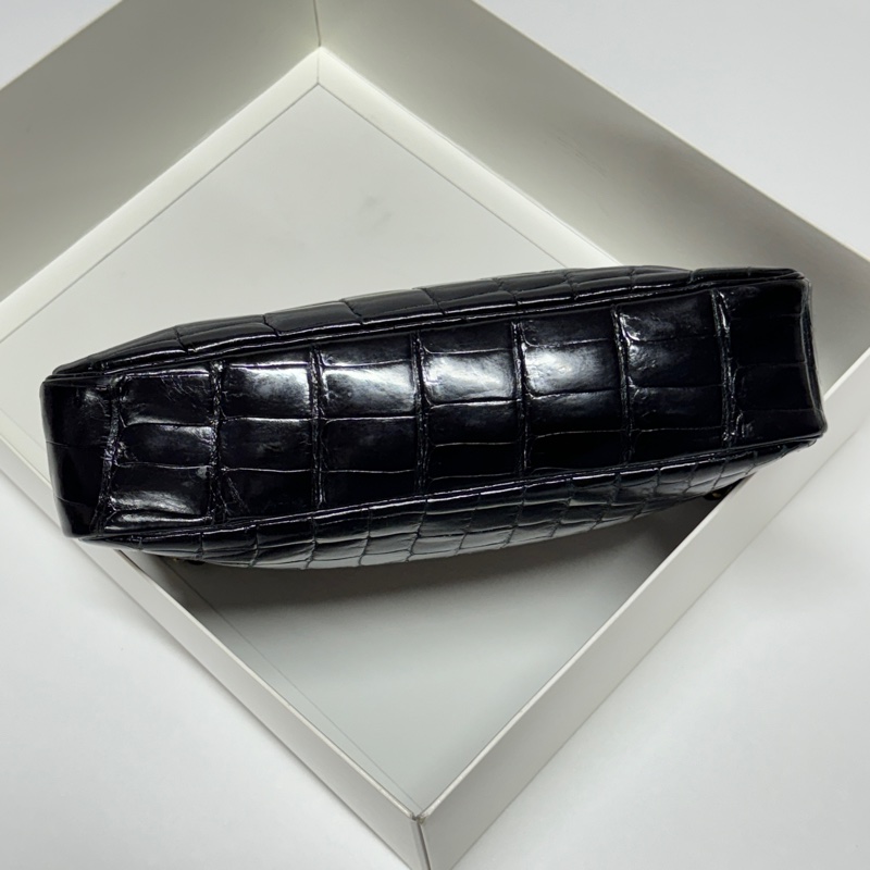 【真鱷魚皮🐊】 Chanel 香奈兒 黑金鱷魚皮 肩背包 專櫃60幾萬！-7