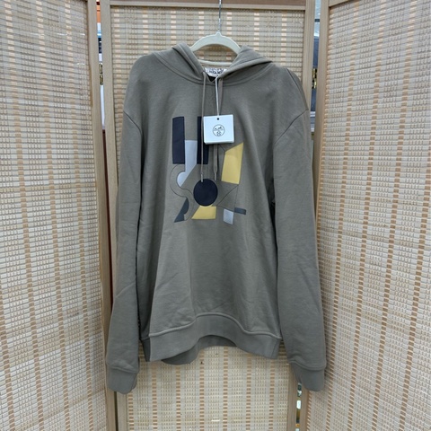 Hermes 愛馬仕男士連帽拼皮衛衣 L碼 全新