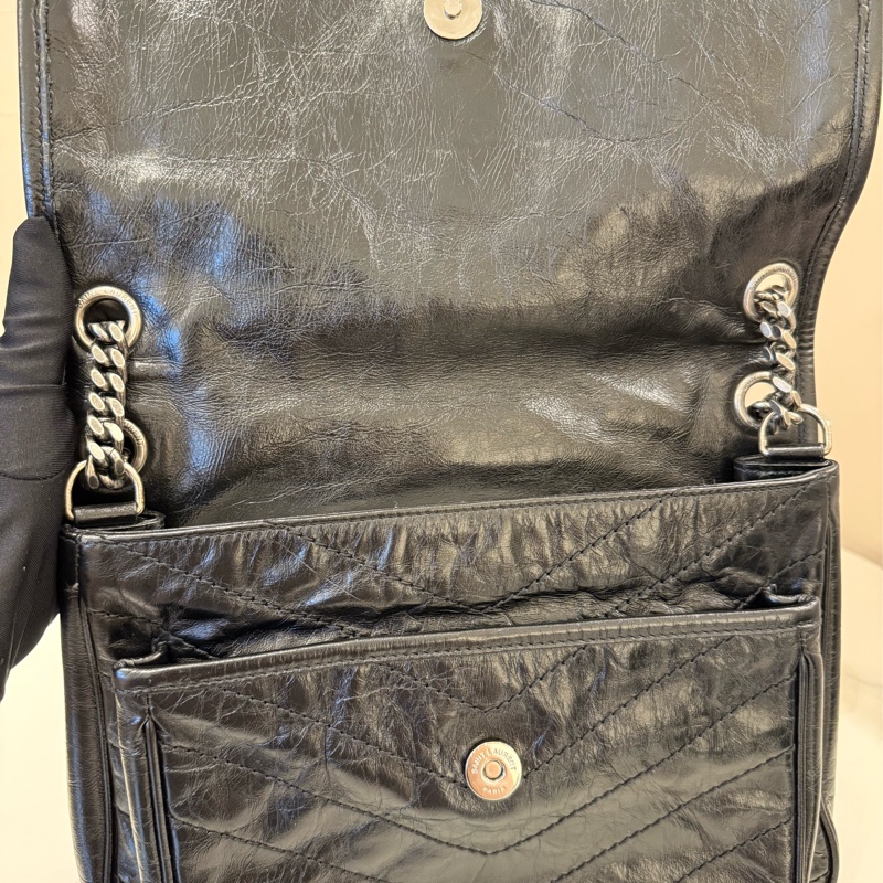 (超甜價)YSL niki中號 黑色中號-3