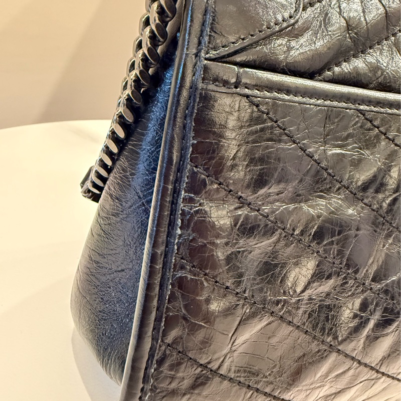 (超甜價)YSL niki中號 黑色中號-10