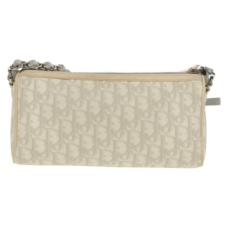 【日本直送】Christian Dior Trotter Romantic 單肩包 PVC 白色銀色 正品 155320V-1