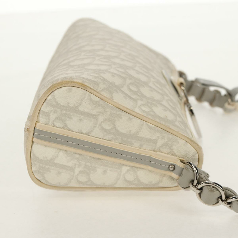 【日本直送】Christian Dior Trotter Romantic 單肩包 PVC 白色銀色 正品 155320V-3