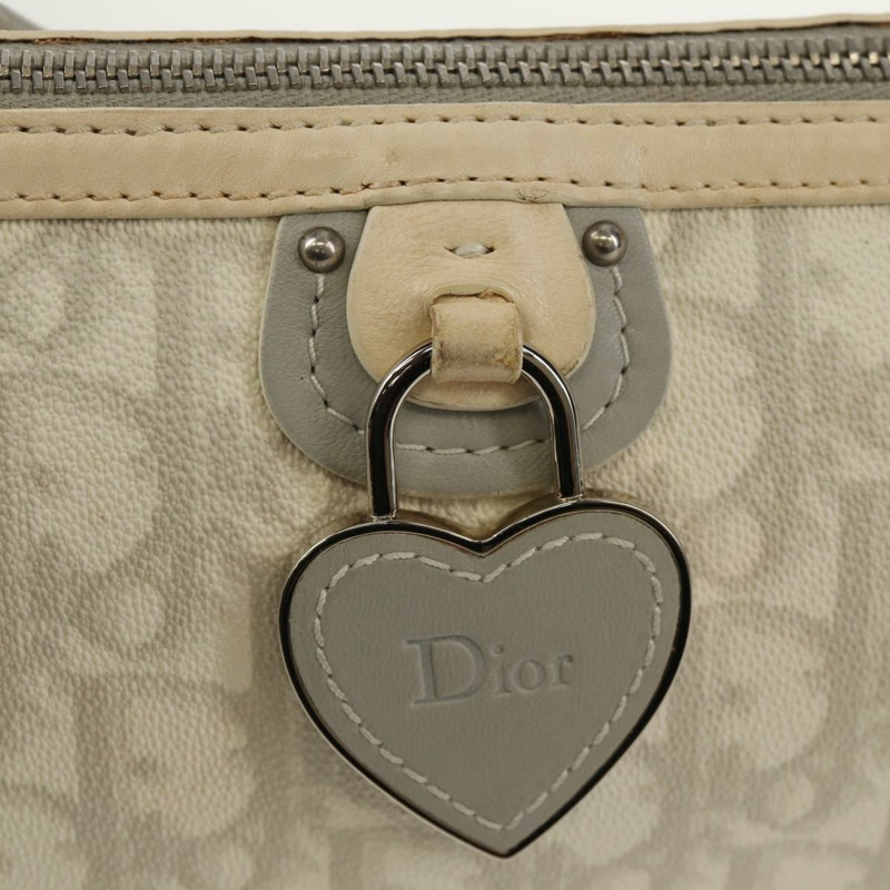 【日本直送】Christian Dior Trotter Romantic 單肩包 PVC 白色銀色 正品 155320V-20