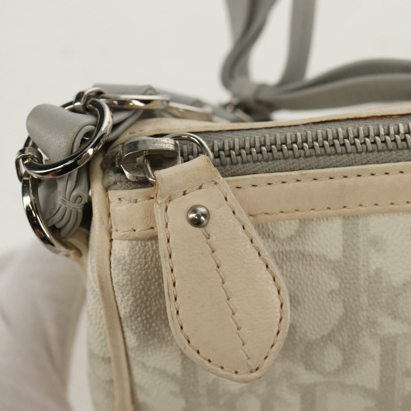 【日本直送】Christian Dior Trotter Romantic 單肩包 PVC 白色銀色 正品 155320V-21