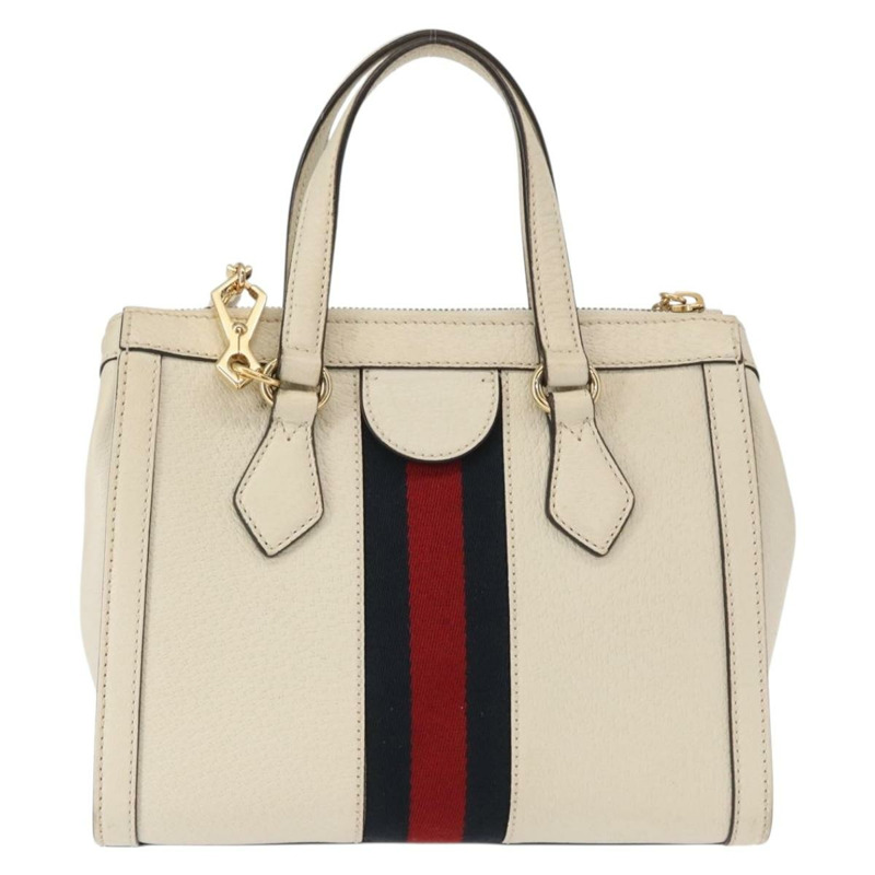 【日本直送】GUCCI Sherry Line Ophidia 手提包 皮革 兩用 白色 金色 547551 正品 156169-1