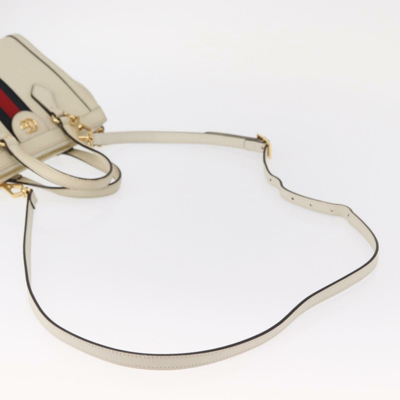 【日本直送】GUCCI Sherry Line Ophidia 手提包 皮革 兩用 白色 金色 547551 正品 156169-7