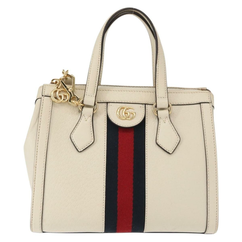 【日本直送】GUCCI Sherry Line Ophidia 手提包 皮革 兩用 白色 金色 547551 正品 156169-12