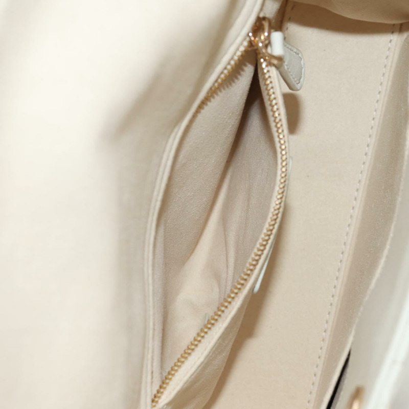 【日本直送】Christian Dior Lady Dior Canage 手袋，羊皮材質，兩用，白色金色，正品 ki6234M-26