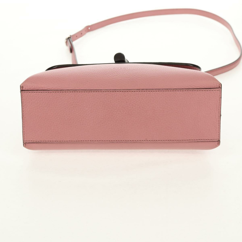 【日本直送】GUCCI Daily Bamboo 皮革雙肩包 粉紅色/銀色 370831 527066 正品 153704V-4
