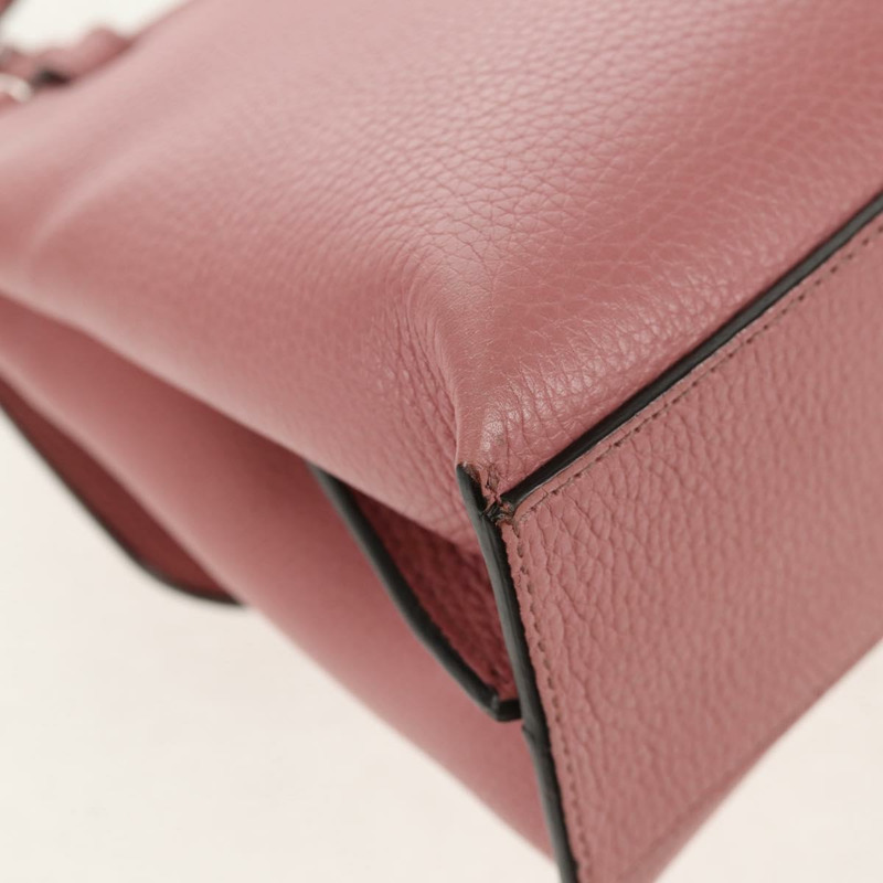 【日本直送】GUCCI Daily Bamboo 皮革雙肩包 粉紅色/銀色 370831 527066 正品 153704V-17