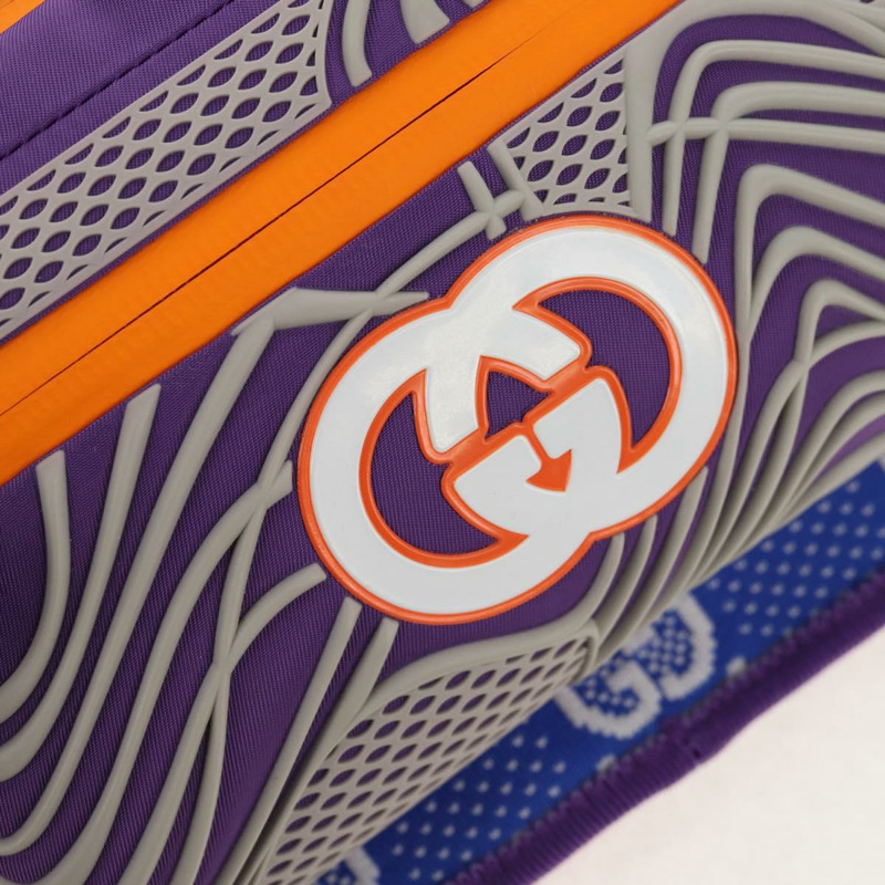 【日本直送】GUCCI 尼龍腰包 藍色 銀色 752102 正品 BA8729V-20