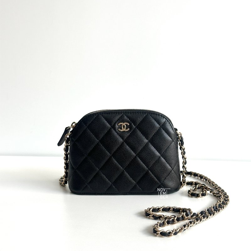 99新🆕 Chanel 香奈兒 24S 貝殼包黑金迷你-0