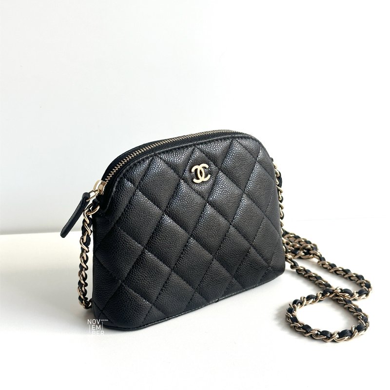 99新🆕 Chanel 香奈兒 24S 貝殼包黑金迷你-1