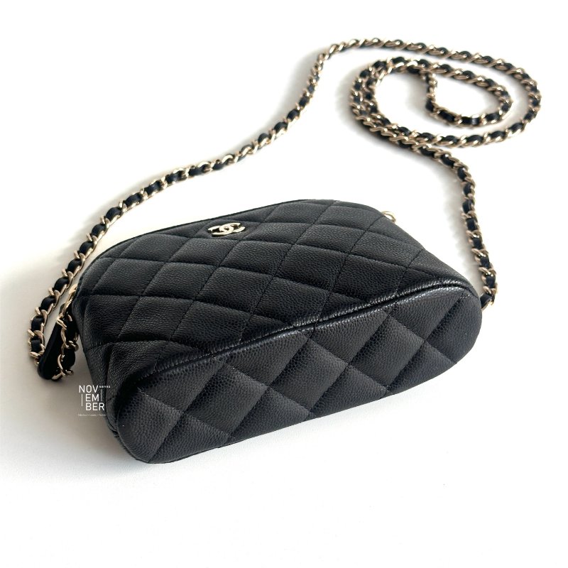 99新🆕 Chanel 香奈兒 24S 貝殼包黑金迷你-5