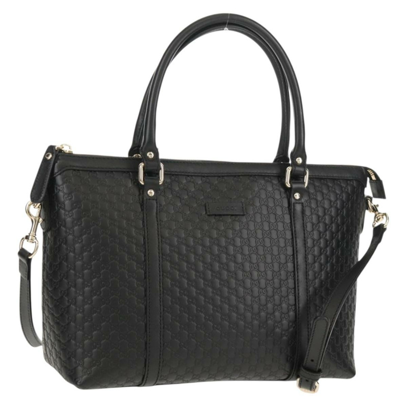 【日本直送】GUCCI Micro GG 帆布托特包 Outlet 兩用 黑色金色 449656 正品 153748SAM-0