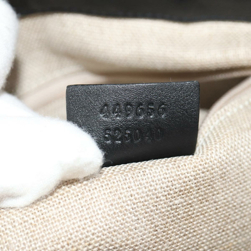 【日本直送】GUCCI Micro GG 帆布托特包 Outlet 兩用 黑色金色 449656 正品 153748SAM-10