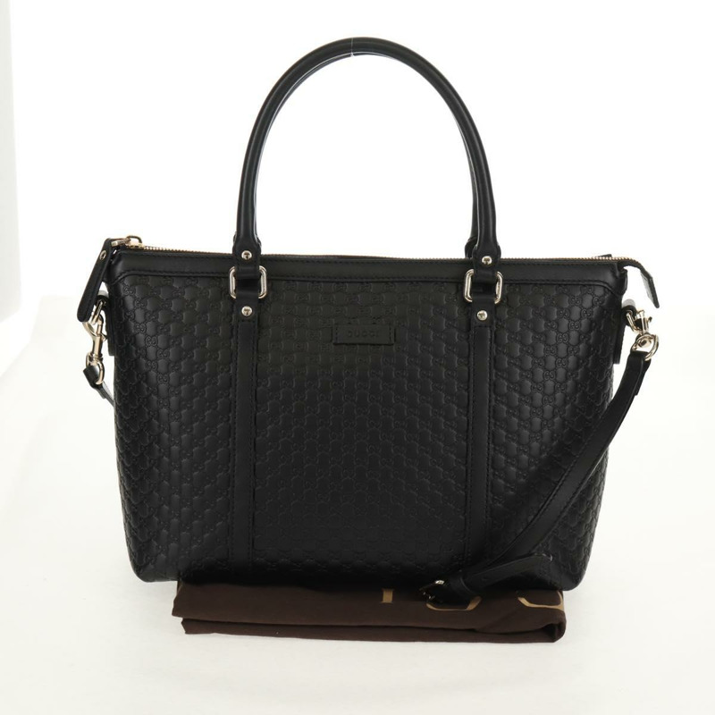 【日本直送】GUCCI Micro GG 帆布托特包 Outlet 兩用 黑色金色 449656 正品 153748SAM-11