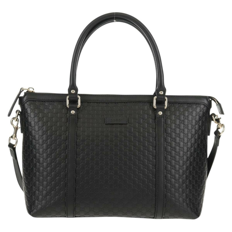 【日本直送】GUCCI Micro GG 帆布托特包 Outlet 兩用 黑色金色 449656 正品 153748SAM-12