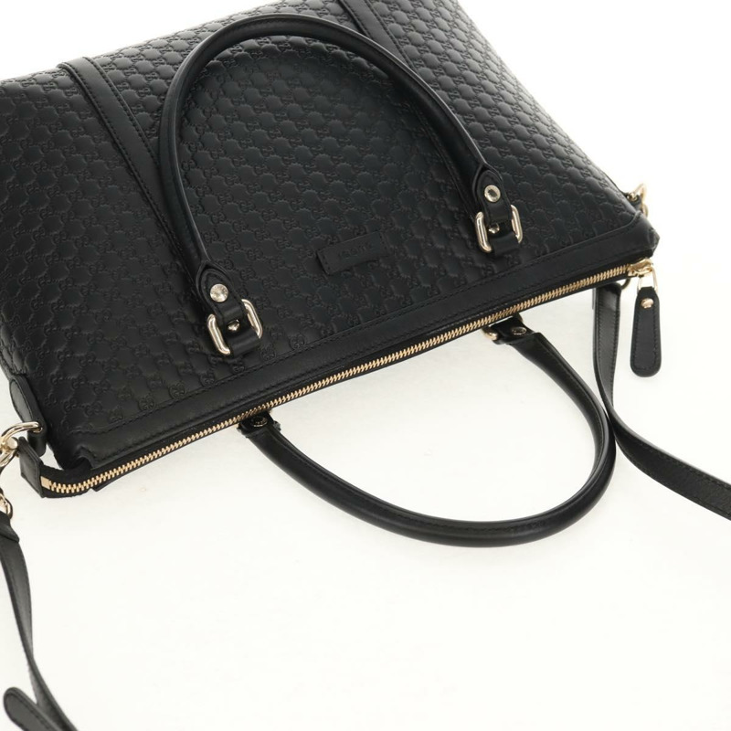 【日本直送】GUCCI Micro GG 帆布托特包 Outlet 兩用 黑色金色 449656 正品 153748SAM-13