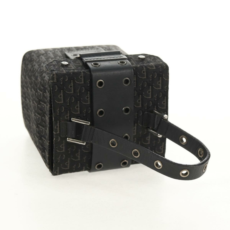 【日本直送】Christian Dior Trotter帆布化妝包 黑色銀色 正品 153737V-5