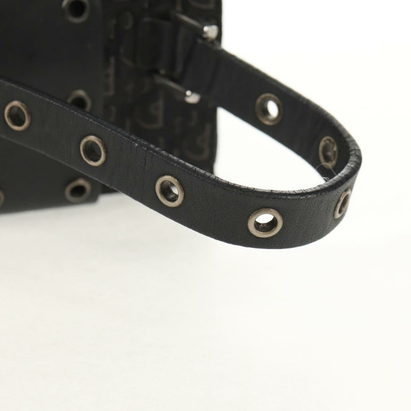 【日本直送】Christian Dior Trotter帆布化妝包 黑色銀色 正品 153737V-6