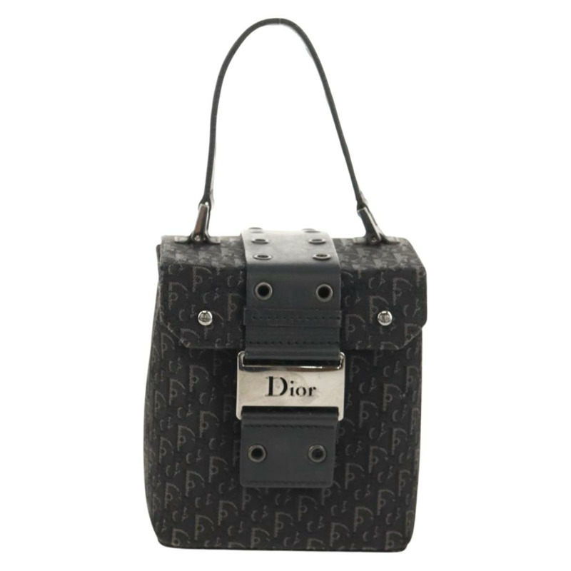 【日本直送】Christian Dior Trotter帆布化妝包 黑色銀色 正品 153737V-12