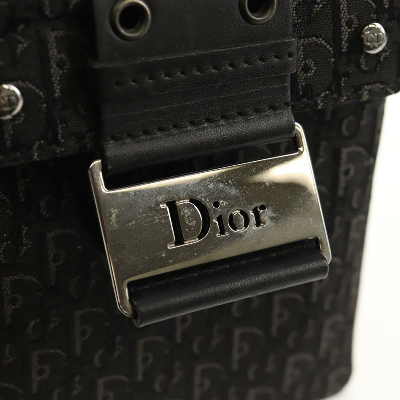 【日本直送】Christian Dior Trotter帆布化妝包 黑色銀色 正品 153737V-16