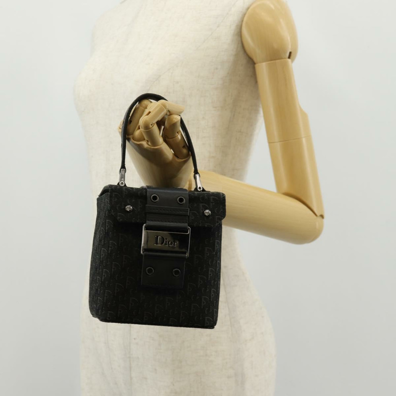 【日本直送】Christian Dior Trotter帆布化妝包 黑色銀色 正品 153737V-22