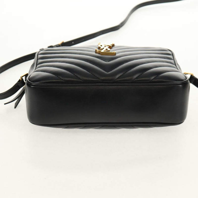 【日本直送】SAINT LAURENT 羊皮單肩包 黑色 金色 正品 153740SAM-4