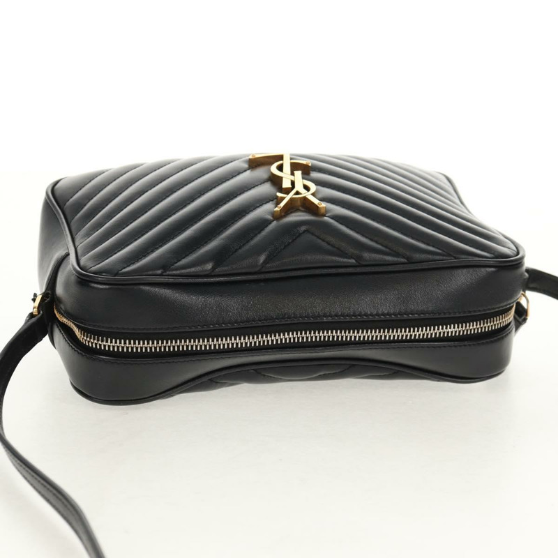 【日本直送】SAINT LAURENT 羊皮單肩包 黑色 金色 正品 153740SAM-5
