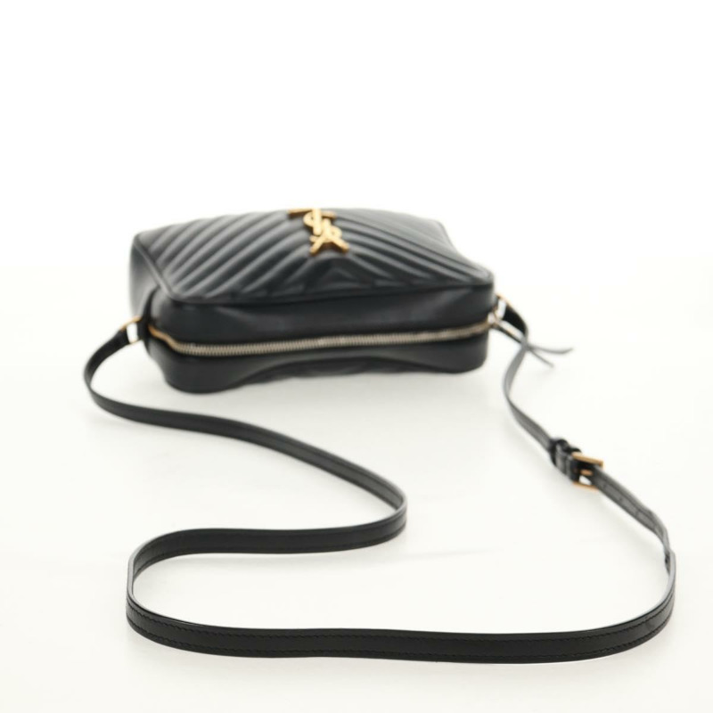【日本直送】SAINT LAURENT 羊皮單肩包 黑色 金色 正品 153740SAM-6