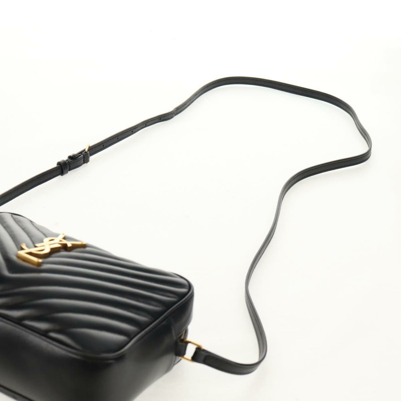 【日本直送】SAINT LAURENT 羊皮單肩包 黑色 金色 正品 153740SAM-13