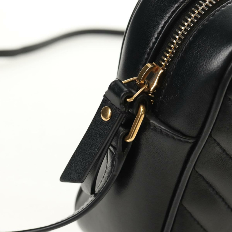 【日本直送】SAINT LAURENT 羊皮單肩包 黑色 金色 正品 153740SAM-19