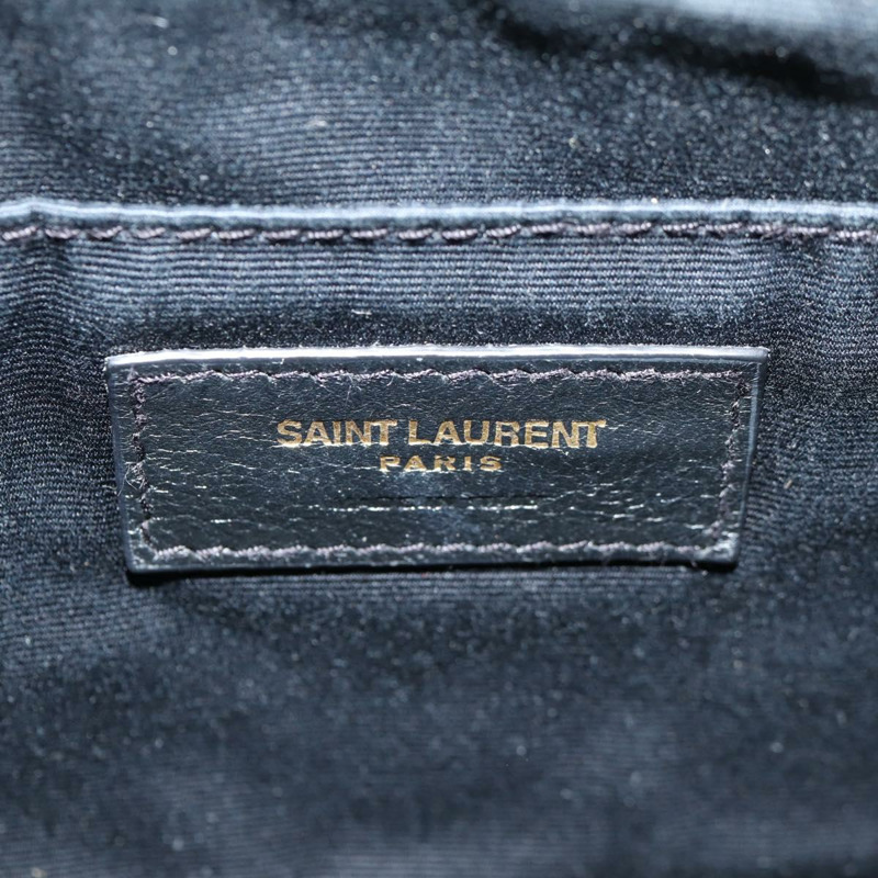 【日本直送】SAINT LAURENT 羊皮單肩包 黑色 金色 正品 153740SAM-20