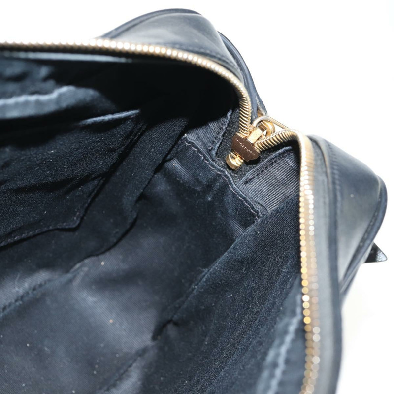【日本直送】SAINT LAURENT 羊皮單肩包 黑色 金色 正品 153740SAM-21