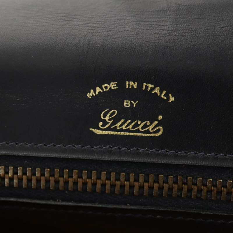 【日本直送】GUCCI GG 互扣式 Supreme 單肩包 PVC 海軍藍 金色 正品 155554V-10