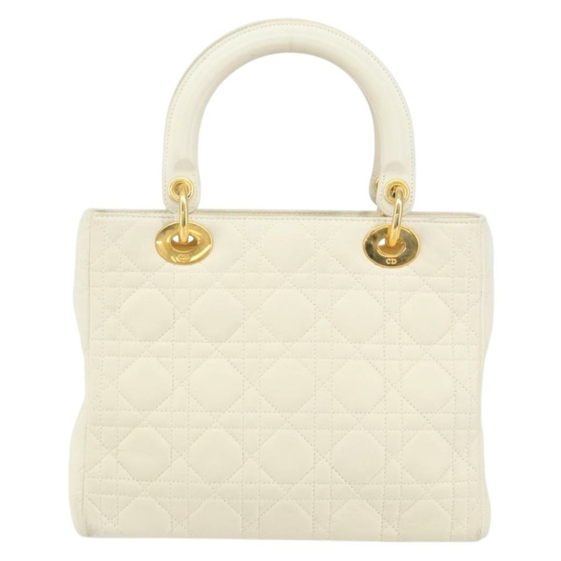 【日本直送】Christian Dior Canage 手袋 羊皮 白色 金色 正品 yk20018-1