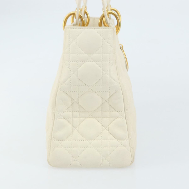 【日本直送】Christian Dior Canage 手袋 羊皮 白色 金色 正品 yk20018-2