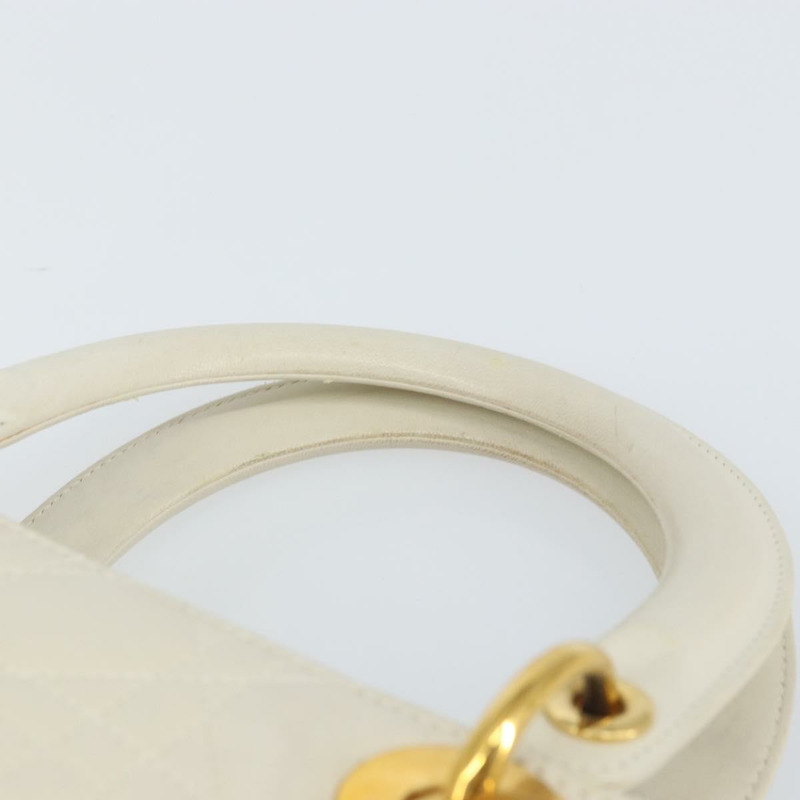 【日本直送】Christian Dior Canage 手袋 羊皮 白色 金色 正品 yk20018-7